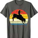Bull Riding Tee Cowboy Western Vintage Men Women Kids Boys T-Shirt, Size L