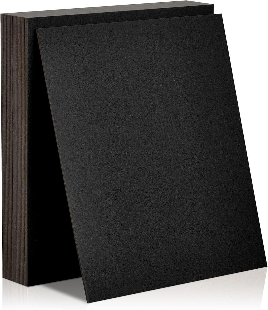 20 Pcs Book Board, Binders Board Chipboard Designer Bookboard Kraft Heavy Duty Chipboard Sheets Bookbinding Supplies for Book Binding Cover (Black, 11 x 8.5 Inch 50PT)