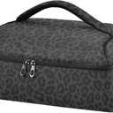 Black Cheetah Pizza Bag Thermal Tote Leopard Insulated Casserole Cookware Carrier for Hot or Cold Food Fits 15" x 11" Baking Dish for Pockluck, Parties, Picnic, and Cookouts
