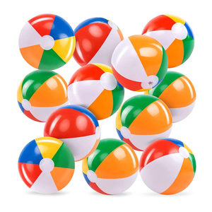 JOYIN Rainbow Beach Balls(12 Pack), 12'' Inflatable Swimming Pool Toys for Summer Water Games Kids Birthday Party Supplies Combo Set Include Inflatable Beach Balls