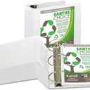 Samsill 18907 Earth's Choice Biobased + Biodegradable Round Ring View Binder 5-Inch Cap White