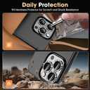 Xfilm for iPhone 16 Pro/16 Pro Max Camera Lens Protector Bling Individual Gear Design Diamond Ring 9H Hardness Scratchproof Protector, Stylish Phone Accessories, Case Friendly (Black)