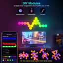 12-Pack Hexagon Light Panels Smart RGB LED Wall Lights with App & Remote Music Sync Gaming Lights for Room Decor, Birthday & Party Gifts for Boys, Teens, Men, Boyfriends, and Kids