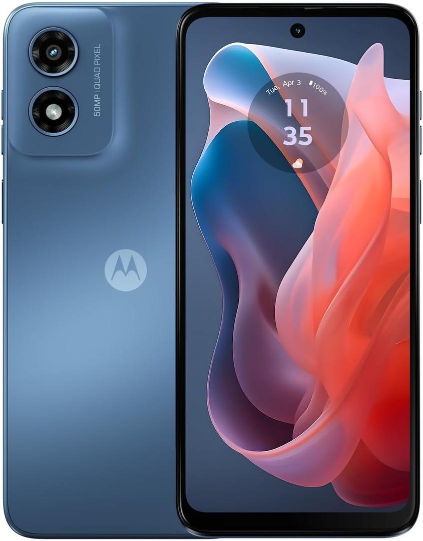 Motorola Moto G Play | 2024 | Unlocked | Made for US 4/64GB | 50MP Camera | Sapphire Blue