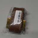 Chunky Western Belts for Woman, Boho Leather Belt with Big Buckle, Cowgirl Hip Fashion Accessory for Dresses (Brown)