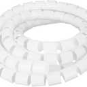 Bettomshin 1Pcs 3.3 Feet PE Spiral Cable Wrap, Wire Cord Covers for TV Computer Electrical Wire Organizer, Tangle Stop and Detangler Gray