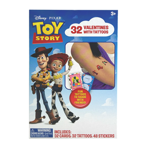 Disney Pixar Toy Story Valentine Cards with Tattoos, 2 Pack