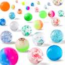 Cindeer 24 Pack 1.25 Inch Cat Toy Bouncy Balls Interactive Cat Ball for Colorful Indoor Pet Favorite Gift with High Elasticity for Exercise and Interactive Play