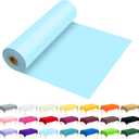 54 Inch X 100 Feet Plastic Table Cover Roll Premium Disposable Plastic Tablecloth for All Type/Shape Tables | Picnic, Party, Banquet, Birthdays, Weddings (Light Blue, 54 Inch X 100 Feet)