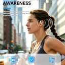 Upgraded Ultra Open Ear Earbuds with Hooks & Noise Cancelling Mic Clear Calls Ear Buds Wireless Bluetooth 6.1 Bone Conduction Headphones 90H Playtime Over the Ear Earbuds for Running Workout Cycling