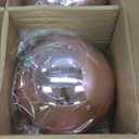 Zubebe 4 Pcs Extra Large Christmas Ball Ornaments 8'' (200 Mm) Giant Oversized Plastic Xmas Ball Big Hanging Christmas Tree Ornaments for Holiday Party Outdoor Decor(Shiny Rose Gold)