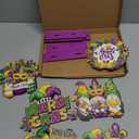 Mardi Gras Table Decorations  6Pcs Wooden Carnival Table Centerpieces, Rustic Masquerade Wood Tabletop Signs, Colourful Mardi Gras Decor for Home, Kitchen, Office Desk, Farmhouse Tiered Tray