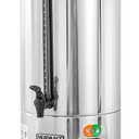 Commercial Coffee Urn 100 Cup/15L Coffee Dispenser with Upgraded Percolator, Double Wall 304 Stainless Steel Hot Water Urn Beverage Dispenser with Keep Warm Mode Large Coffee Maker for Catering Party