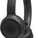 JBL Tune 500 - Wired on-Ear Headphones, JBL Pure Bass Sound, 1-Button Remote/Mic, Tangle-Free Flat Cable, Lightweight and Foldable Design, Ask Siri or Google Now (Black)