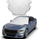 EcoNour Car Windshield Snow Cover - Ice Windshield Cover with 4 Layers Thickness, Snow Protection Cover, Easy to Use, [Universal Fit] for Cars,SUV,Sedan,Hatchback - Medium