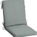 Arden Outdoor Patio Dining Chair Cushion, 20x44, Rain-Proof Seat Pad, Fade-Resistant Outdoor Cushion Stone Grey Leala, 2 Pieces