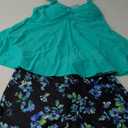 Aqua Eve Women Plus Size Tankini Swimsuit Two Piece Flowy Swimdress Bathing Suits with Shorts (Aqua and Blue Flower, 16W)