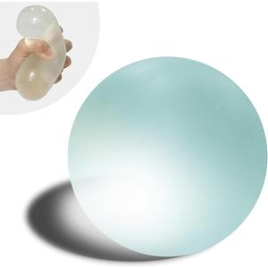 3.54" Slow Rise Stress Ball for Adults, Malt Sugar Stress Balls for Kids Squishy Fidget Toy for Adults Anxiety Relief/Hand Therapy/Autism/ADD/ADHD(Crystal Clear)