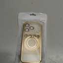 Misscase for iPhone 17 Pro Magnetic Glitter Case Compatible with MagSafe,Full Protection Slim Shockproof Anti-Scratch Case with Camera Lens Protector Plating Bling Dust-Proof Net Gold