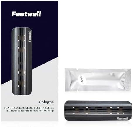Pack of 2, Featwell Car Air Freshener Diffuser with Refills, Fragrance Diffuser for Car, Automotive Fragrance Diffuser Vent Clips, Cologne