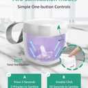 GROWNSY Pacifier Sanitizer Portable, UV Light Sanitizer on The Go for Baby, USB Charging Sanitizer Case, Mini Pacifier Sanitizer 99.99% Cleaned in 59 Seconds (White)