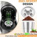 CAPMESSO Reusable K Cups for Keurig: 2025 Updated My K cup Metal Coffee Filter Refillable Coffee Pods with 5 Holes - for K Supreme/K Slim/K-Duo Gen2/K-Brew Chill with MultiStream Technology (2 Pack)