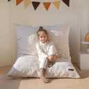 MAXYOYO 3 in 1 Kids Bean Bag Chair Bed, Convertible Chair Folds from Bean Bag to Lounger, Child Floor Sofa for Gaming, Reading, Floor Mattress with High-Density Foam Filling (Beige)