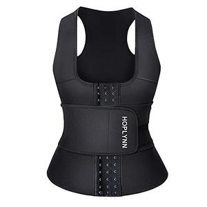 HOPLYNN Neoprene Sauna Sweat Waist Trainer Corset Trimmer Vest for Women Tummy Control, Waist Cincher Body Shaper Gray M