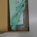 Power Strip with USB C 35W,10-in-1 Flat Plug Wall Charger - 5FT Extension Cord with 4AC, 3 USB A & 3 USB C - PD20W Charging Station for Multiple Devices - Travel Home Office (Green)