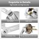 Solid Zinc Alloy Keyed Door Handle with Key, Reversible for Interior & Exterior Doors for Office/Bedroom,Entry Door Lever,Lockable,Non-Key-Alike,Universal Left/Right Handed Door, Brushed Nickel
