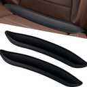 2 x Car Seat Gap Filler, 2 Pack Seat Guard Universal Gap Stopper/Catcher,Universal Fit Soft Foam Car Seat Gap Plug to Fill for SUV Truck Sedan (Black)