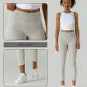 Women's High Waisted Moisture - Wicking Yoga Leggings with Pockets, Reflective Stripes & Shirt Loop for Active Lifestyle (Medium)