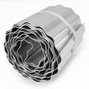 Corrugated Metal Garden Edging, Metal Landscape Edging Border, Sturdy Metal Fence Perfect for DIY Flower Beds and Lawn (Silver, 6" Tall)