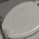 KOHLER Stonewood Quiet-Close, Elongated Toilet Seat Soft Close, Durable Wood, Easy Installation, Universal Fit, Home Essentials, White Finish, K-20466-0