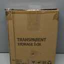 4 Tiers Clear Acrylic Display Case for Closet, Purse Storage Organizers Box, Plastic Storage Bins with 3 Adjustable Divider and Magnetic Door (Large White)