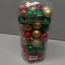 Christmas Tree Decorations Ornament Set, 50ct Red and Gold Shatterproof Christmas Ball Ornaments Hanging Xmas Holiday Party Decor(1.57"-2.36")