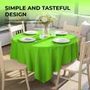 10 Pack Premium Disposable Plastic Tablecloth 84" Round Table Cover for Birthdays Weddings Christmas Anniversary Buffet Table (Lime Green)