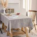 Waterproof Cotton Linen Tablecloths Rectangle Dining Table Cloth, Wipe Clean Indoor & Outdoor Table Cover for Buffet Party and Banquets, Wrinkle Resistant 54"x70" Gray Coffee