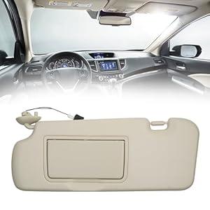 Dasbecan Sun Visor Compatible with 2012-2016 Honda CR-V Left Driver Side Sunshade with Light Makeup Mirror Replace# 83280-T0A-H11ZA(Beige)
ror Replace# 83280-T0A-H11ZA 83280-T0A-H11ZB(Beige) (Left&Right)