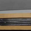 YaFex Curtain Rods 32-118 Inch, Heavy Duty 1 Inch Adjustable Curtain Rod for Windows, Black Long Window Treatment Rods, Modern Design, Easy Installation