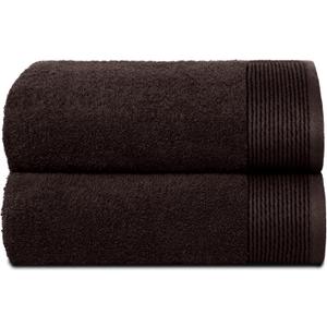 Belizzi Home Ultra Soft 2 Pack Oversized Bath Towel Set 28x55 inches, 100% Cotton Large Bath Towels, Ultra Absorbant Compact Quickdry & Lightweight Towel, Ideal for Gym Travel Camp Pool - Brown
