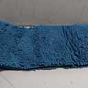 Bathroom Rugs Sets 2 Piece, Ultra Soft Non Slip Absorbent Chenille Toilet, Quick Dry Plush Bath Mat, Machine Washable Bath Rugs Set for Tub, Shower, and Bathroom(24x16 + 30x20, Black)