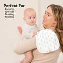 Organic Burp Cloths Baby Boy & Girl - 5-Pack Super Absorbent Cotton Burping Cloths for Babies, Soft & Plush Newborn Spit Up Rags, Infant Towels for Milk Spit Up, Unisex, Large 21" x 10" (Marine Muse)