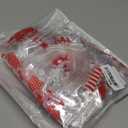 Zenoble 24 Pcs Valentines Gift Bags 4 Styles of Double-Sided PVC Clear Bags Valentine's Day Goodie Gift Bag with Red Ribbon for Anniversaries Weddings Valentine's Day Party Favor