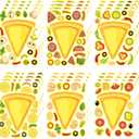 24 Sheets Make Your Own Pizza Stickers for Kids, Pizza Party & Family Night, Food Stickers, Motivational Reward Stickers for Teachers and Students