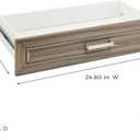 ClosetMaid SuiteSymphony Wood Closet Drawer, Add On Accessory, Shaker Style, For Storage, Closet, Clothes, 25 x 5 Size for 25 in. Units, Natural Gray