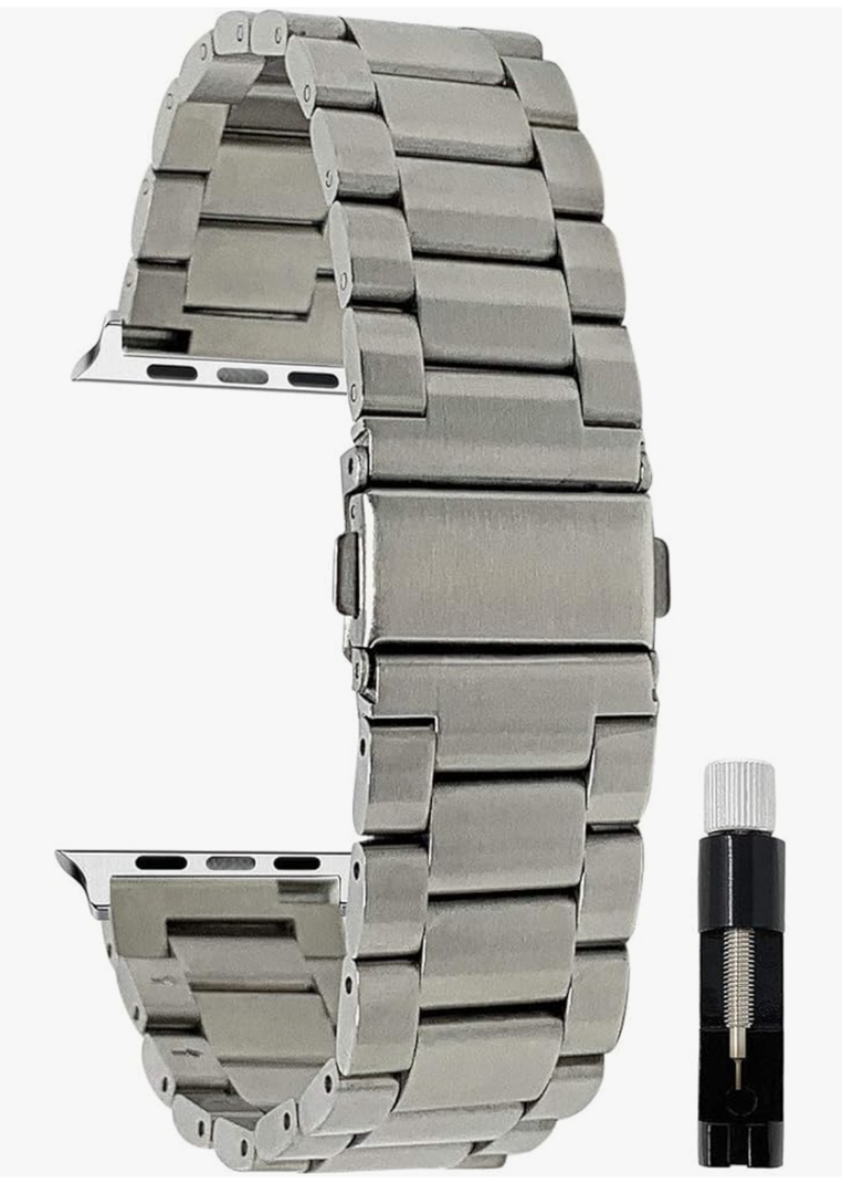 Bandini Stainless Steel Metal Replacement for Apple Watch Band, Compatible with Apple Watch Series 6, 5, 4, 3, 2, 1 and iWatch Strap - Many Colors - 38mm, 40mm