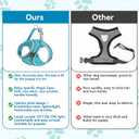 Black Leash Set - No Pull Adjustable Reflective Breathable Mesh Step-in Harness for Extra Small/Small Medium Dogs & Cats - Easy Walk, Outdoor Hiking & Training