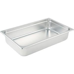 Winco Anti-Jamming Steam Pan, Full-Size x 4-Inch,Stainless Steel,Medium