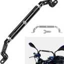 BRCOVAN Motorcycle Cross Bar Fit M10 & M8 Rear-View Mirror Screw, Aluminum Alloy Handlebar Extender Extension, Length Adjustable Motorcycle Balance Bar Reinforce Lever